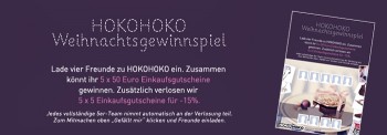 Blog: HOKOHOKO.com, Facebook Weihnachtsgewinnspiel